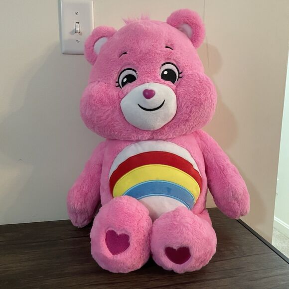 Care Bears 24" Cheer Bear Jumbo Plush Toy 2021 Plushie Stuffed Animal Rainbow - Picture 1 of 9